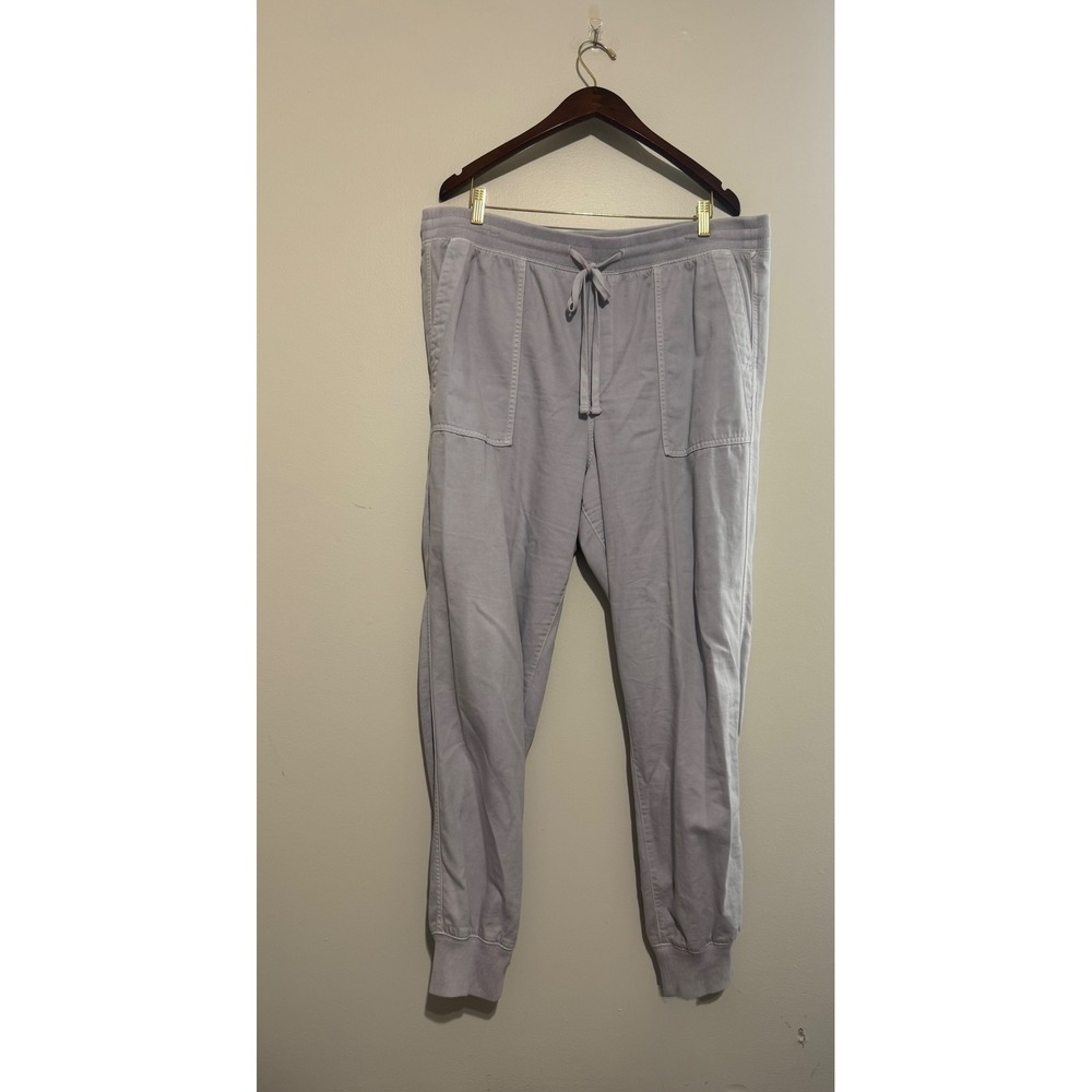 Gap Womens XL Tall Jogger Pants Light Purple Lavender Drawstring Patch Pocket - Picture 2 of 9